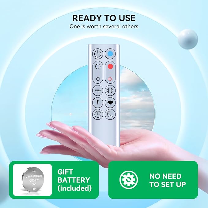 Replacement Remote for Dyson HP02 HP03 Pure Hot+Cool Fan-Silvery | Compatible - Image 2