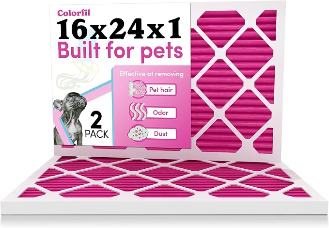 Colorfil 16x24x1 Air Filter | Made in the USA | Color Changing | Remove Cat and by ColorfilAirFilters