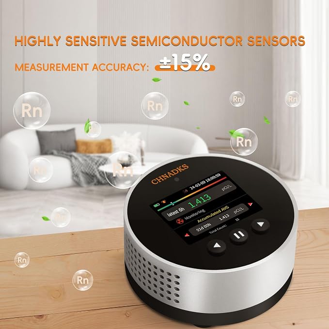 Radon Detector | 20-Year Radon Sensor | Long-Life Home Air Quality Monitor - Image 2