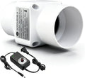 2'' Duct Fan for Adjustable Speed, 22 CFM Duct Intake High Efficiency Air Fan by ACEDUROBLA