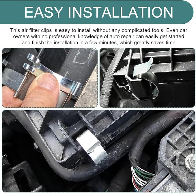 4PCS Car Air Filter Clips, Air Cleaner Clips, Engine Housing Box Lid Spring - Image 7