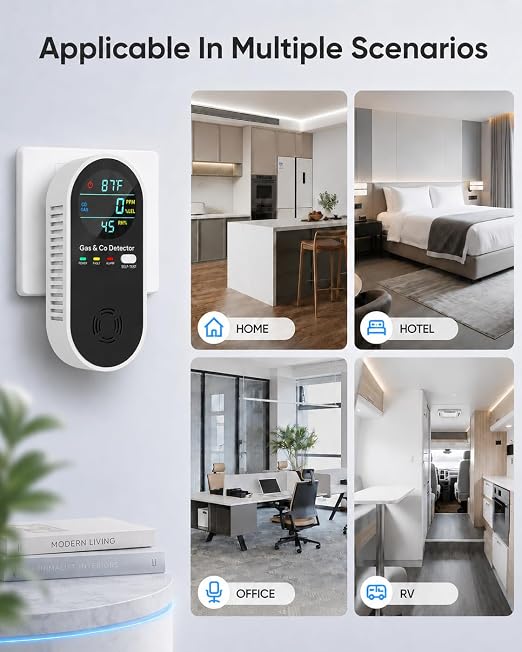 4-in-1 Indoor Air Monitor, Plug-in Room Environment Monitor - Image 6