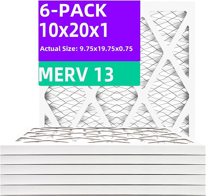 10x20x1 MERV 13 Pleated Air Filter MPR 1900 & FPR 10, Furnace Air Filters by Qingzhug
