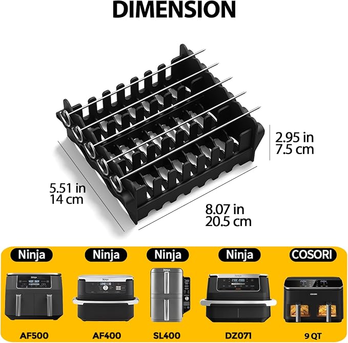 Silicone Air Fryer Rack, 3 in 1 Grill Rack Set Air Fryer Accessories - Image 6