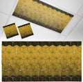 2x4 ft Fluorescent Light Cover for Ceiling Modern Yellow Gradient Geometric by Unknown