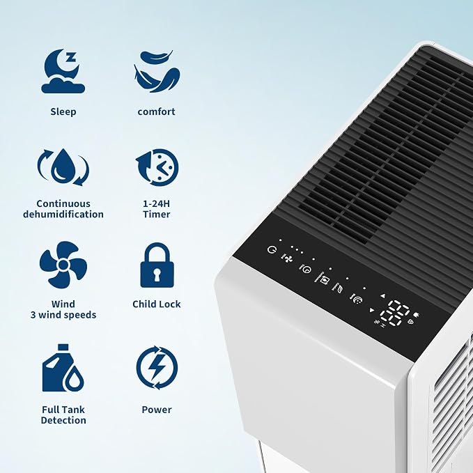 GarveeHome 3500 Sq. Ft Dehumidifier, Max 85 Pint/Day Energy Star Most Efficient - Image 5