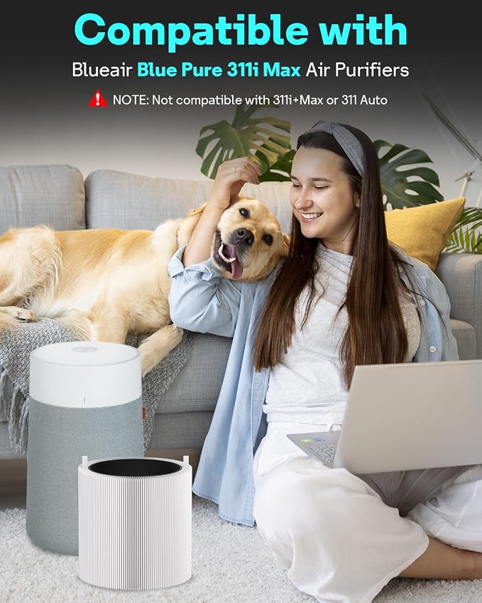 Leemone 2 Pack Blue Pure SmokeBlock 311i Max Replacement Filter Compatible - Image 3