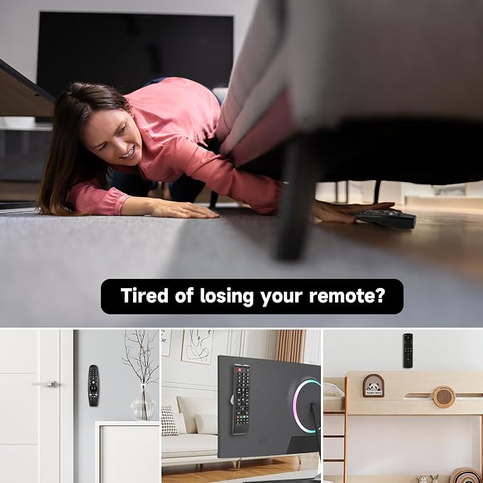 YONGAIJIA 6 Pcs Magnetic Remote Control Holder, Self Adhesive Remote Holder - Image 2