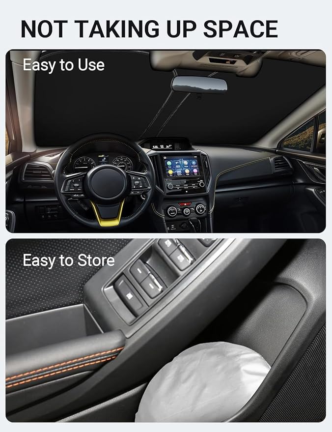 Proadsy 2026 Upgrade Front Windshield Sun Shade Foldable Sunshade Protector - Image 8