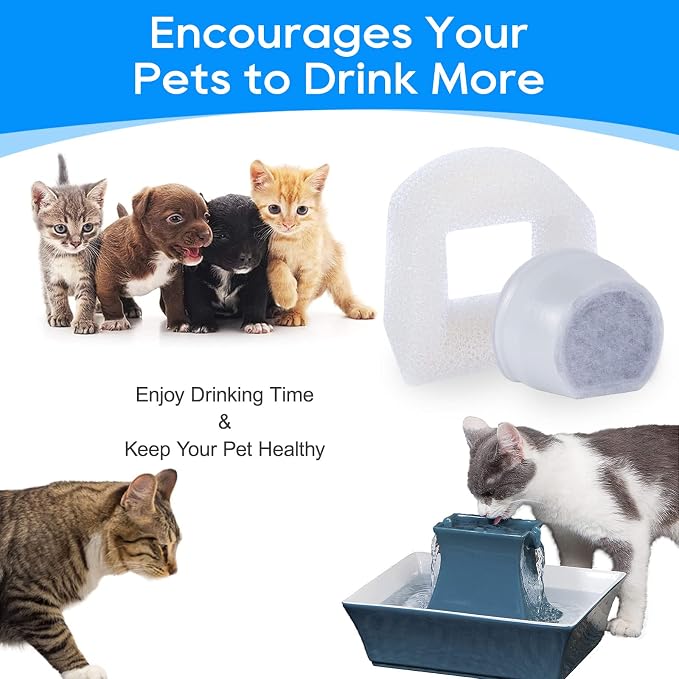 Cat Water Fountain Filter, Pre-Sponge Pet Fountain Filter & Replacement Carbon - Image 7