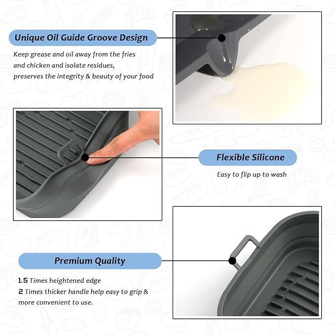 Silicone Air Fryer Liners Square - Image 5