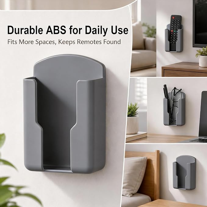NEWHOOK 2 Pcs Remote Control Holder Wall Mount Self Adhesive - Image 4