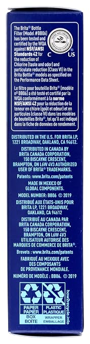 Brita Water Bottle Replacement Filters, Replaces 1, 800 Plastic Water Bottles a - Image 5