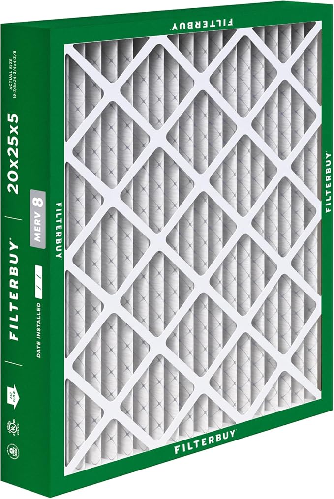 Filterbuy 20x25x5 Air Filter MERV 8 Essential Dust & Allergy Defense, Pleated - Image 9