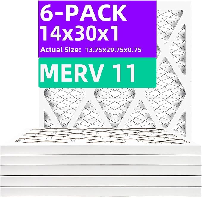 14x30x1 MERV 11 MERV 11 Pleated Air Filter MPR 1200 & FPR 7, Furnace Air Filters by Qingzhug