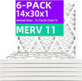 14x30x1 MERV 11 MERV 11 Pleated Air Filter MPR 1200 & FPR 7, Furnace Air Filters by Qingzhug