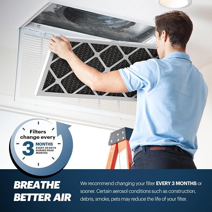 BNX TruFilter 14x20x1 MERV 12 Odor Defense AC Furnace Air Filter - Image 7