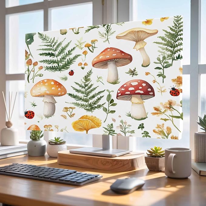 Spring Flower Leaf Farm Mushroom Indoor TV Cover, Elastic TV Screen Protector - Image 4