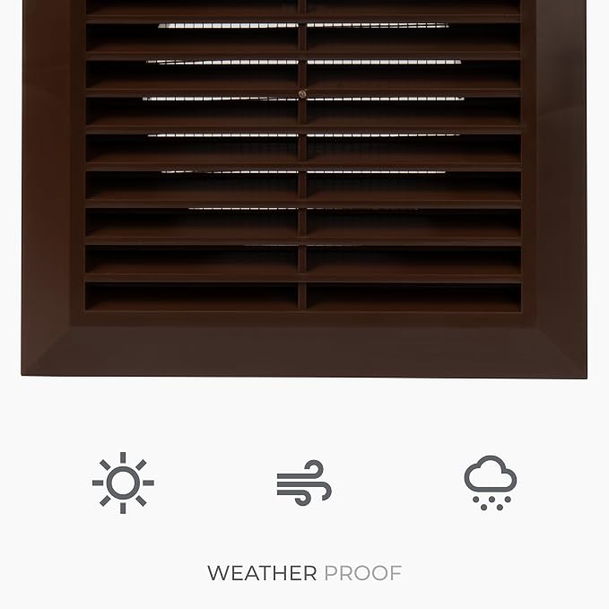 4 Inch Fit - Brown Plastic Vent Cover - Exhaust Dryer Vent Cover - Built-in - Image 5