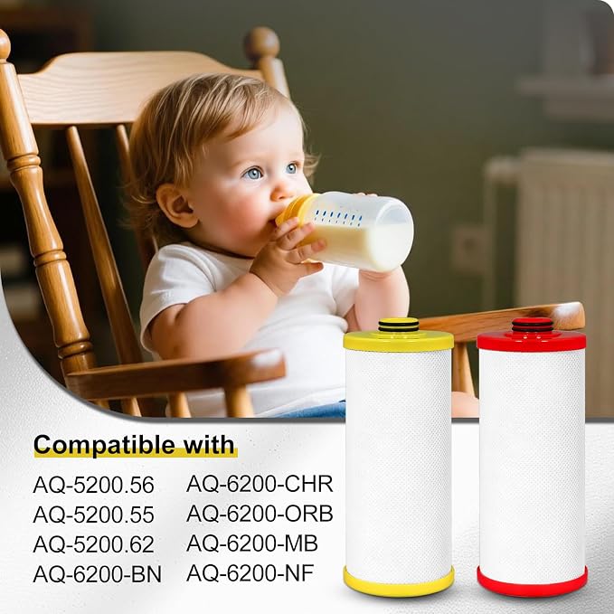 2-Stage Red and Yellow Replacement Filter Cartridges Compatible - Image 3