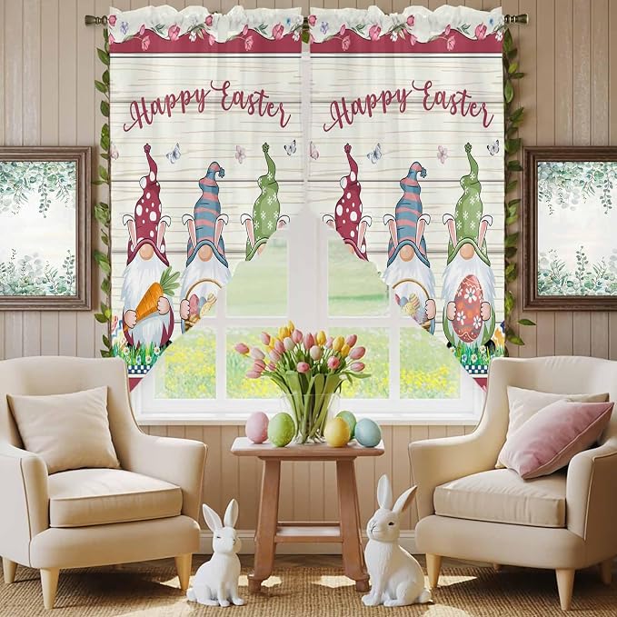 Swag Curtain, Happy Easter Gnomes - Image 6