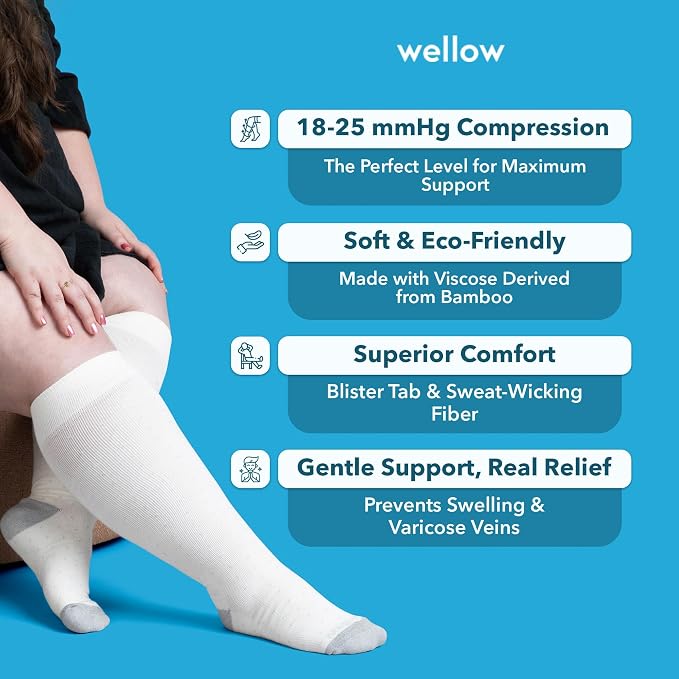 Wellow Wide Calf Compression Socks - Image 4