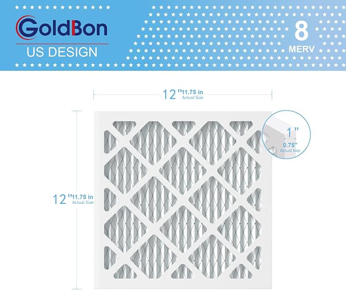 12x12x1 Air Filter 4 PACK, MERV 8 MPR 600 Pleated HVAC AC Furnace Dust Defense - Image 3