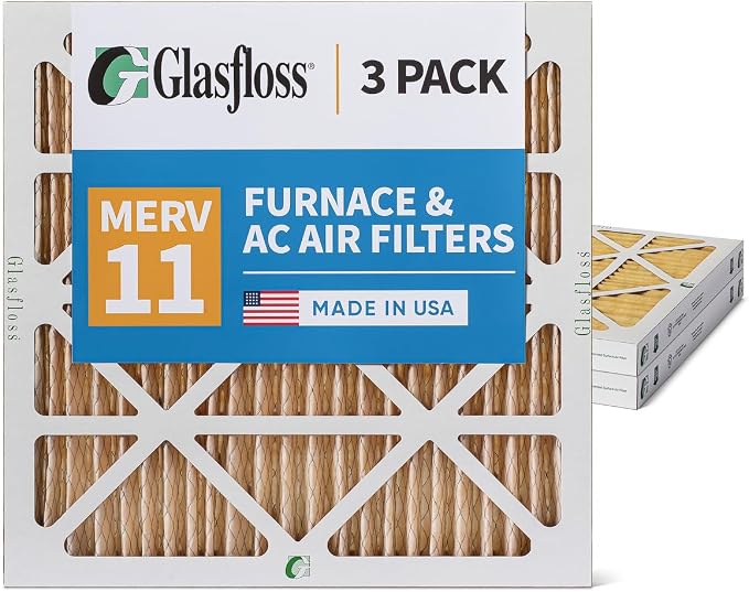 Glasfloss 12x12x2 MERV 11 AC & Furnace 2" Depth Air Filters. Box of 3. Actual - Image 5