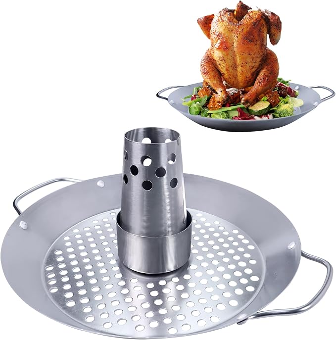 Beer Can Chicken Holder, Stainless Steel Chicken Roaster, Poultry Roasting Stand by Unknown