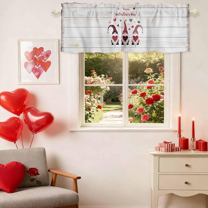 Happy Valentine's Valance Curtains - Image 5