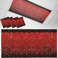 2x4 ft Fluorescent Light Cover for Ceiling Abstract Red Gradient Geometric by Unknown