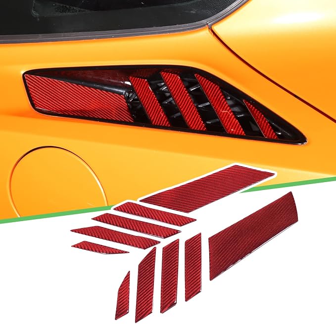 Real Carbon Fiber Car Fender Air Vent Trim Sticker by LLKUANG