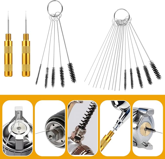 22Pcs Airbrush Cleaner for Spray Paint, Airbrush Cleaning Kit Accessories - Image 4
