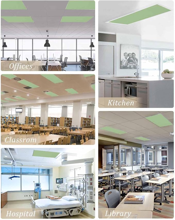 Fluorescent Light Covers for Ceiling Lights Sage Green Magnetic Light Filters 4 - Image 5