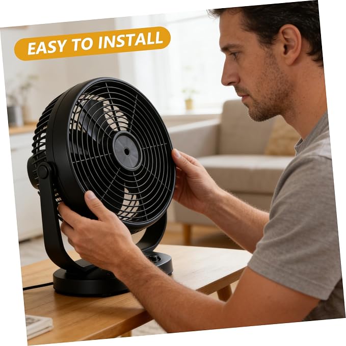 NUOBESTY Replacement Floor Fan Blade 7-Leaves 8.7-inch 22cm Black Plastic Air - Image 6