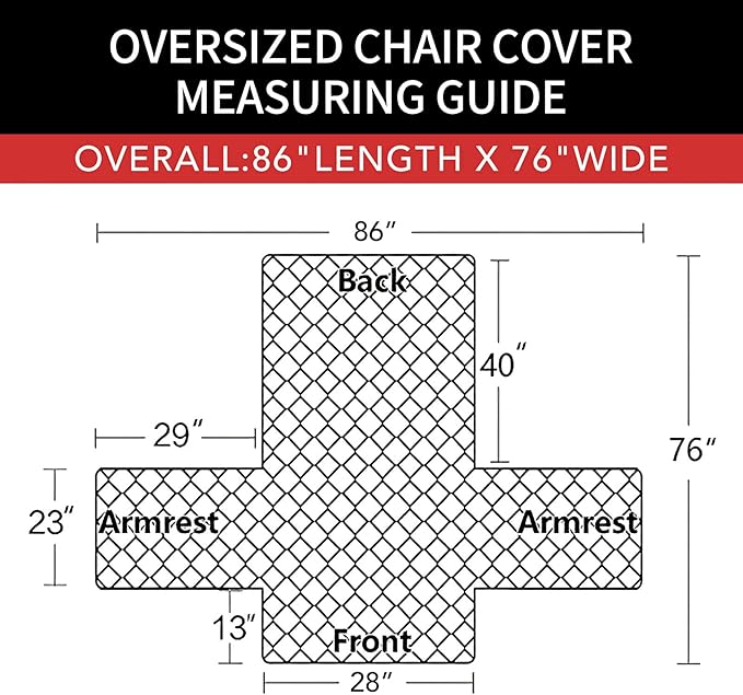 Easy-Going Oversized Chair Sofa Slipcover Reversible Sofa Cover Water Resistant Couch Cover Furniture Protector Cover with Elastic Straps for Pets Dog (Oversized Chair, Navy/Ivory)