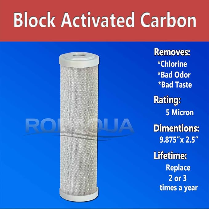 Block Activated Carbon Coconut Shell Water Filter Cartridge 5 Micron - Image 2