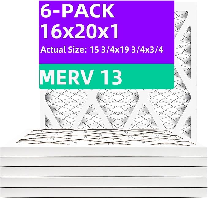 16x20x1 MERV 13 Pleated Air Filter MPR 1900 & FPR 10, Furnace Air Filters by Qingzhug
