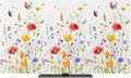 Spring Colorful Flower on White Indoor TV Cover, Elastic TV Screen Protector by Unknown
