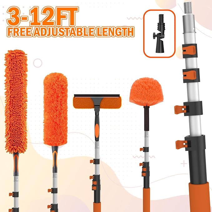 LAANPOLE 20FT High Reach Duster Cleaning Kit - Image 8