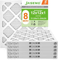 12x12x1 AC Furnace Air Filters, MERV 8 Dust Defense, JASENG MPR 600 Pleated by NewFilter