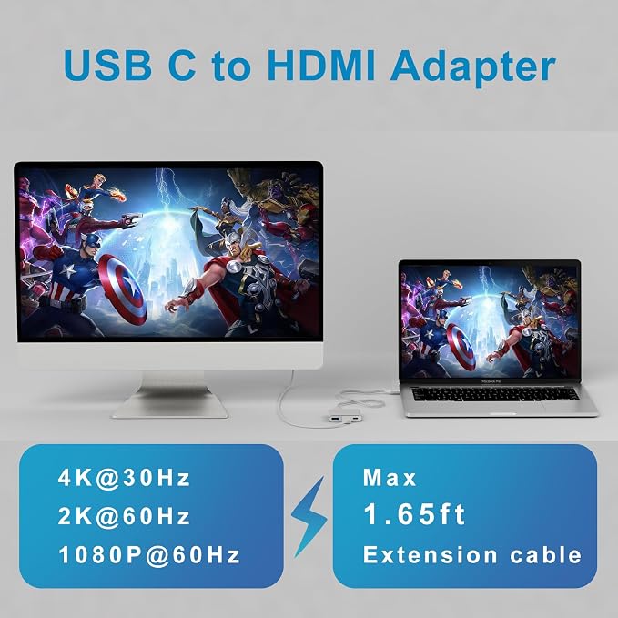 Battony USB-C to 4K HDTV Digital AV Adapter - Image 3