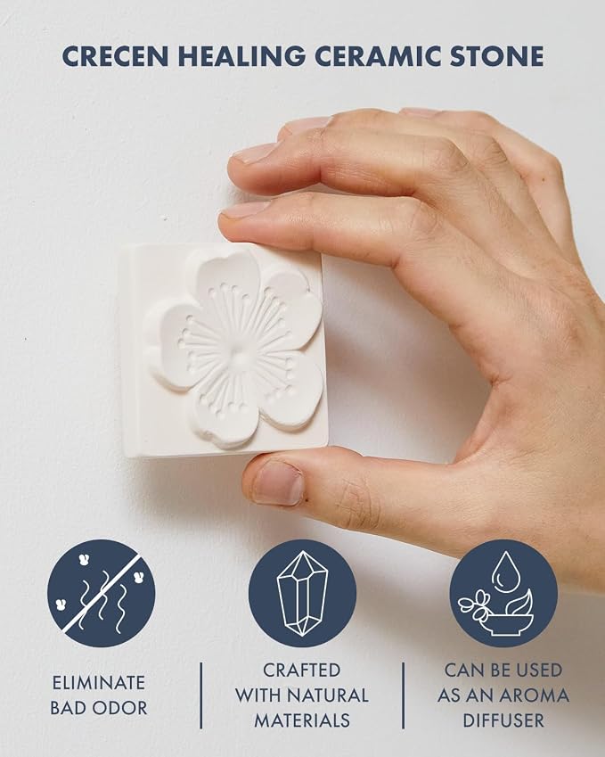 Air Purifying Healing Ceramic -Korean Flowers 4 Square Wall Tiles, One - Image 4
