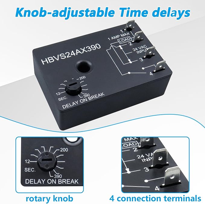 Model 253 Adjustable Fan Delay Timer Replace ICM253 Timer, 12-390s Off Delay | - Image 5