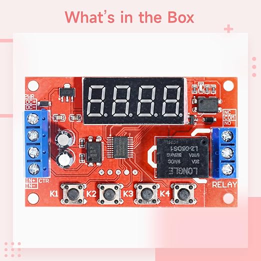 2-Pack Programmable 12V Relay Module, Digital Timer - Image 2