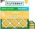 Filterbuy 24x24x1 Air Filter MERV 11 Superior Pet & Allergy Defense, by Filterbuy