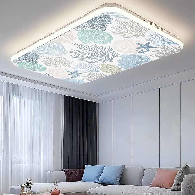 3 Pack Fluorescent Light Cover for Classroom Ceiling Light, Nautical Coastal - Image 9