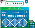 Filterbuy 18x18x1 Air Filter MERV 13 Optimal Smoke & Allergy Defense, by Filterbuy