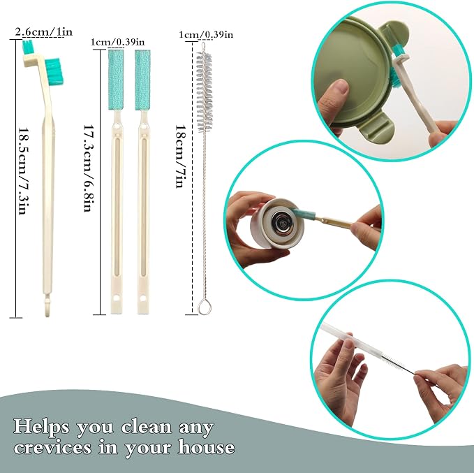 Small Household Cleaning Brushes by ELEMGULY, Micro Crevice Scrub Cleaner Tool - Image 2