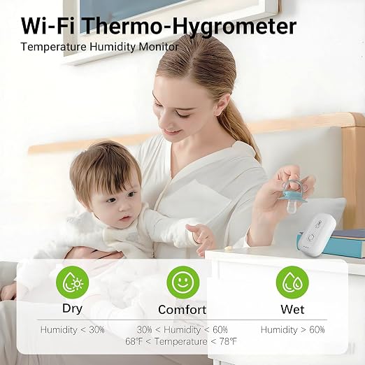 WiFi Thermometer Hygrometer, Smart Humidity Temperature Sensor - Image 4